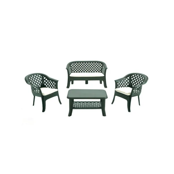 Baštenski set sto + 2 stolice + dvosed Veranda zeleni 